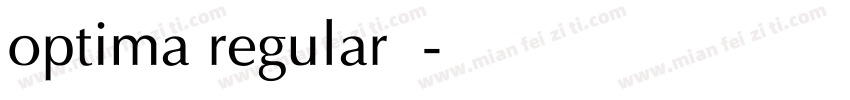 optima regular字体字体转换